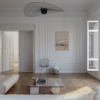 Japandi Calm Blue Birds Print