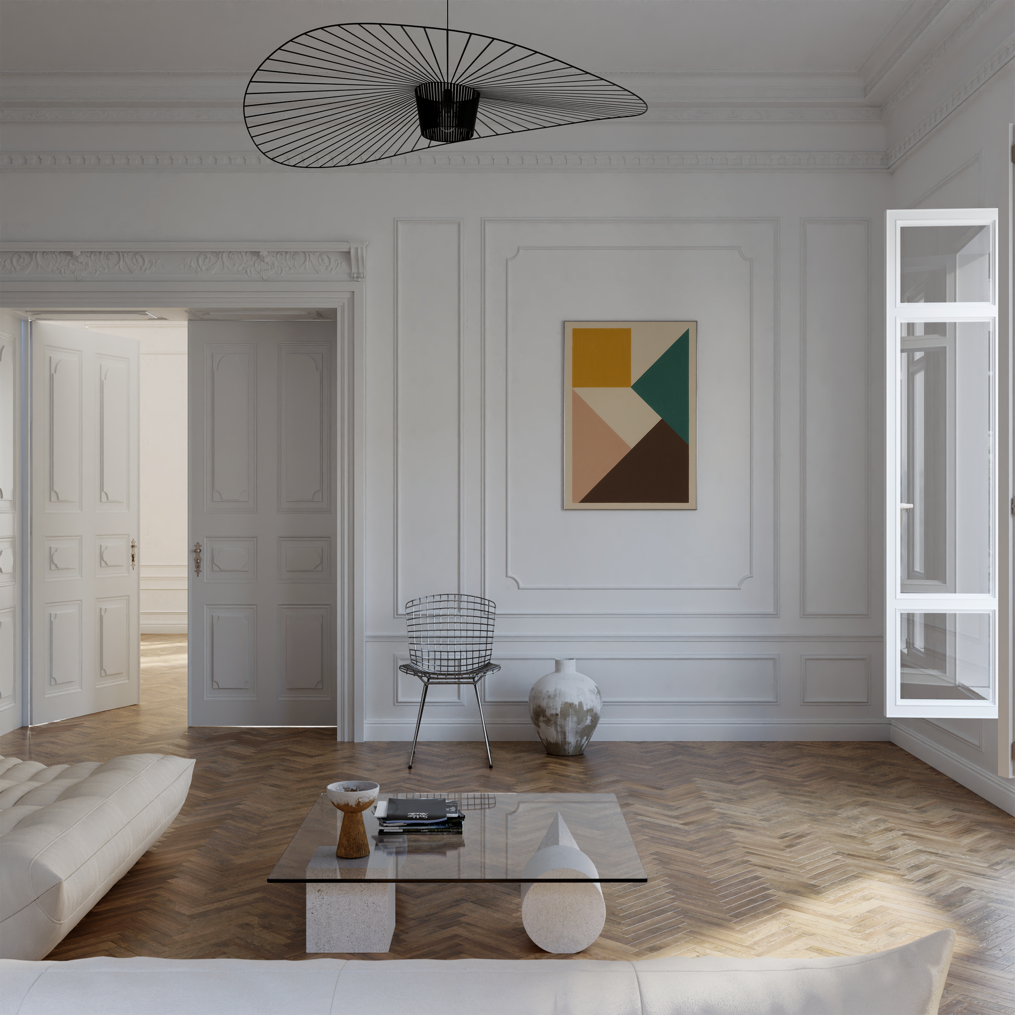 Geometric Balance Shapes Print