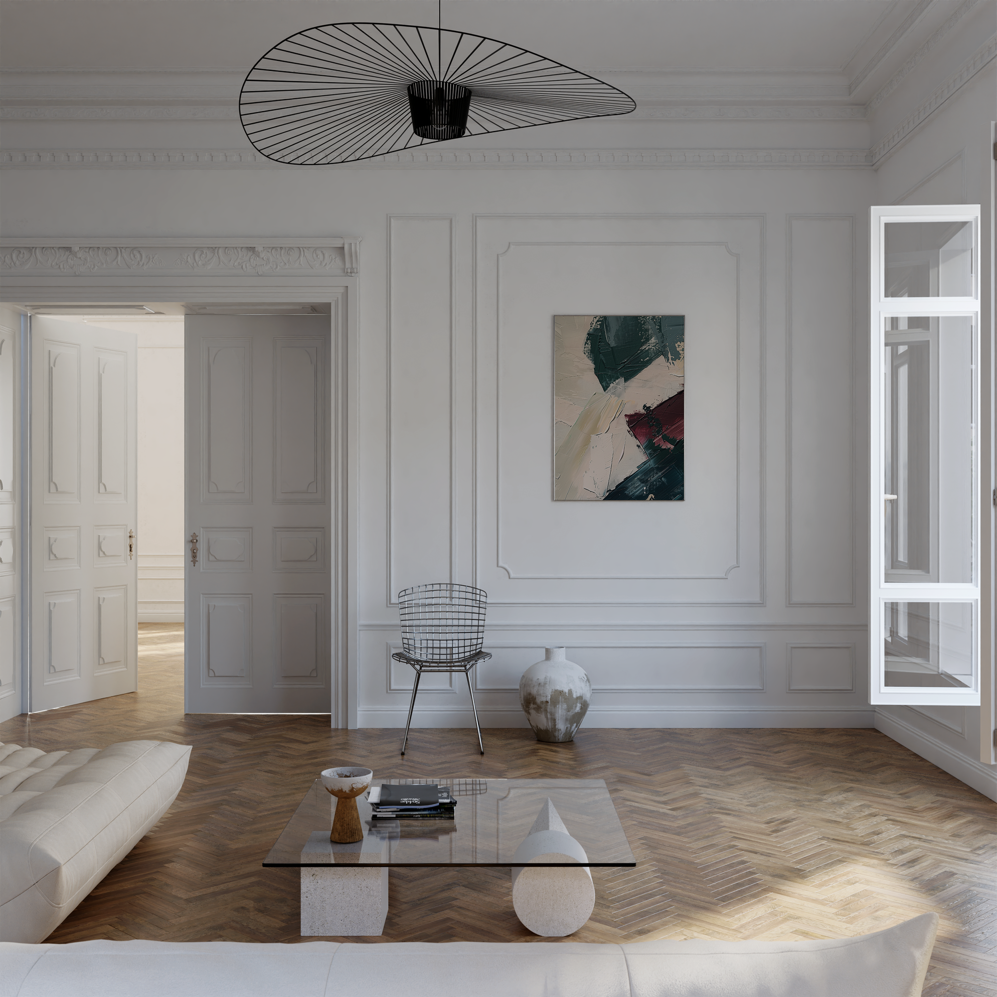 Burgundy Forest Green Expression Print