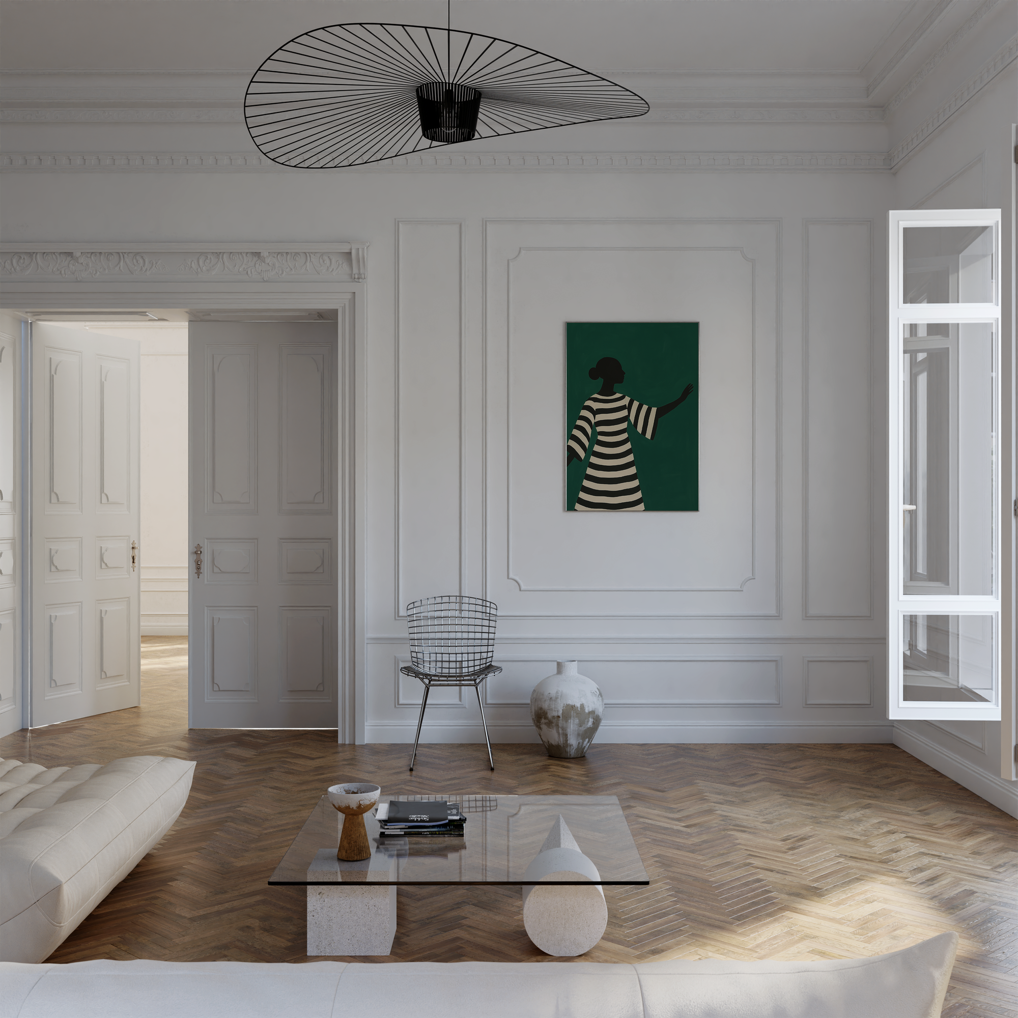 Green Minimalist Portrait Gallery Print