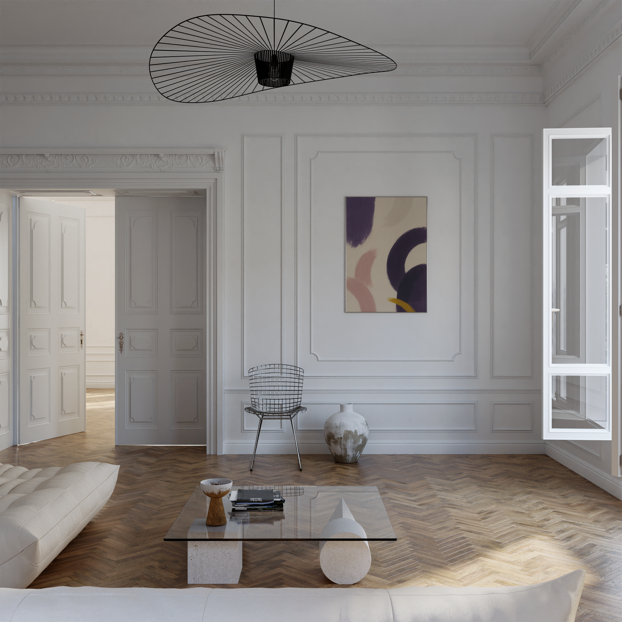 Purple Abstract Shapes Print