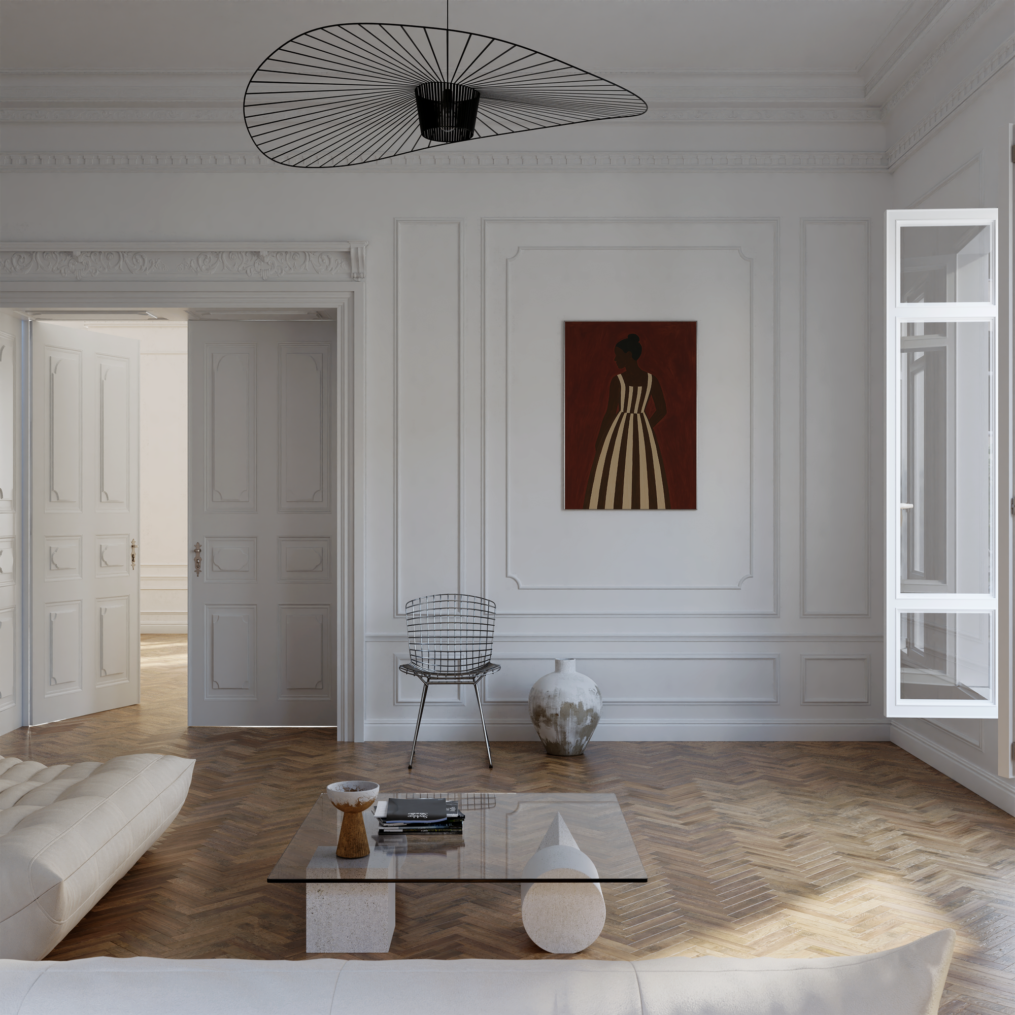 Minimalist Burgundy Portrait Print