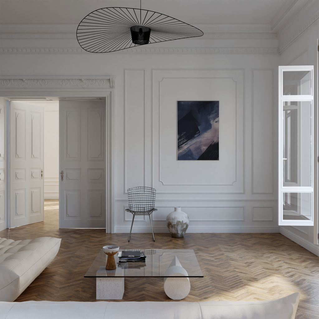 Indigo Lavender Hues Print