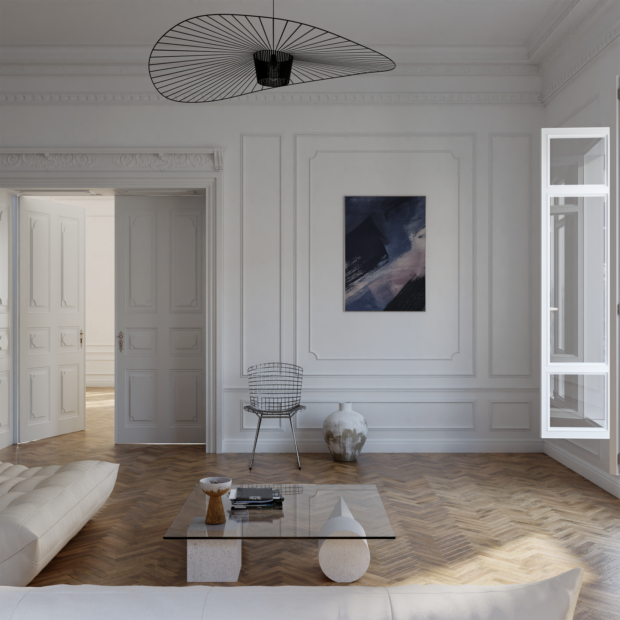 Indigo Lavender Hues Print