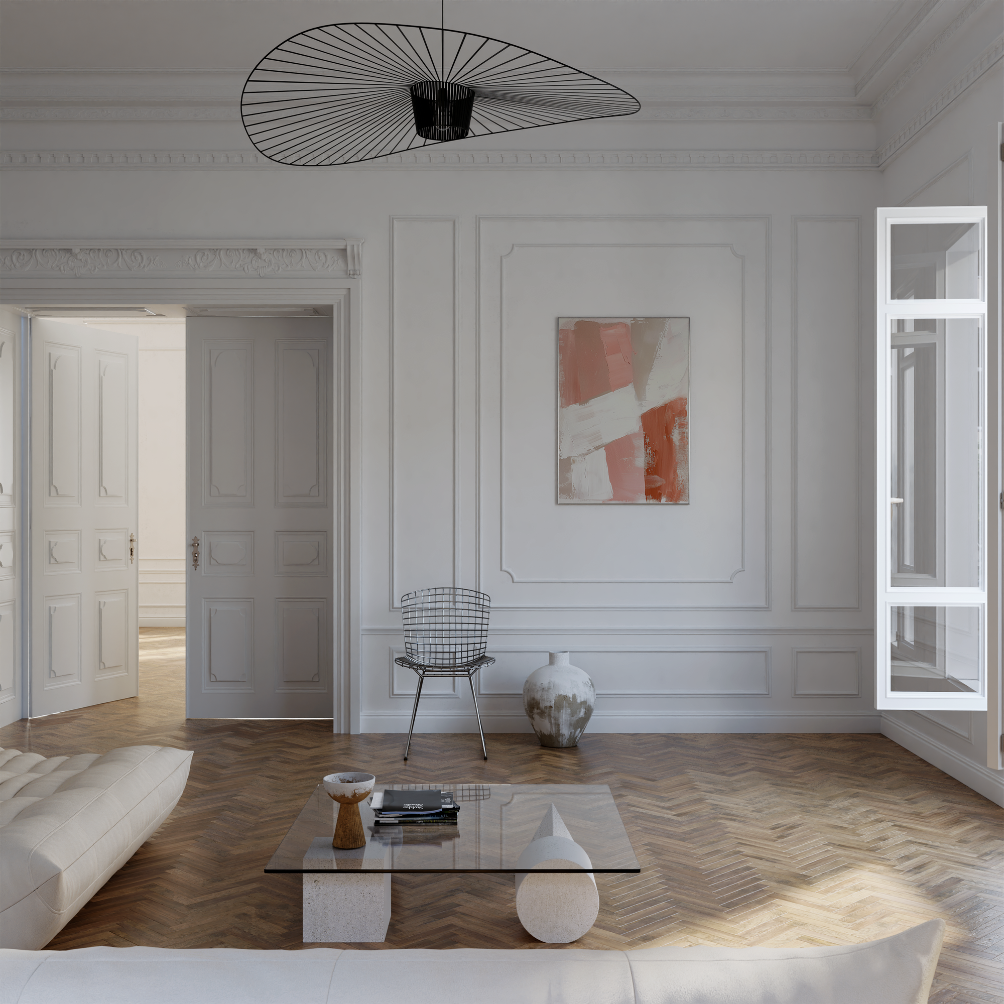 Peach Terracotta Color Calm Print