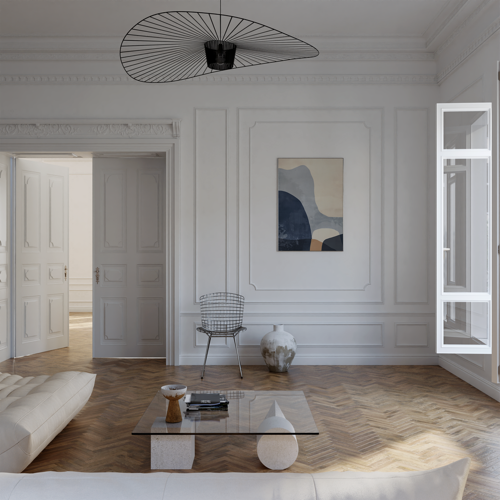 Blue Navy Shapes No.3 Print