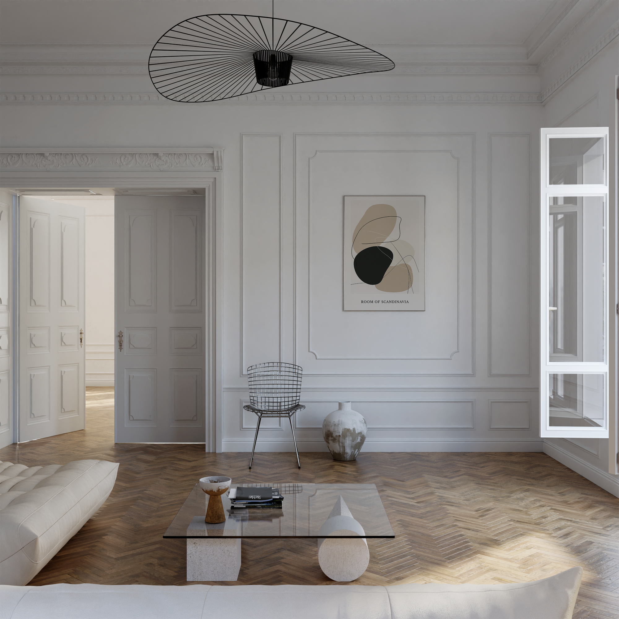 Modern Abstract Line Print