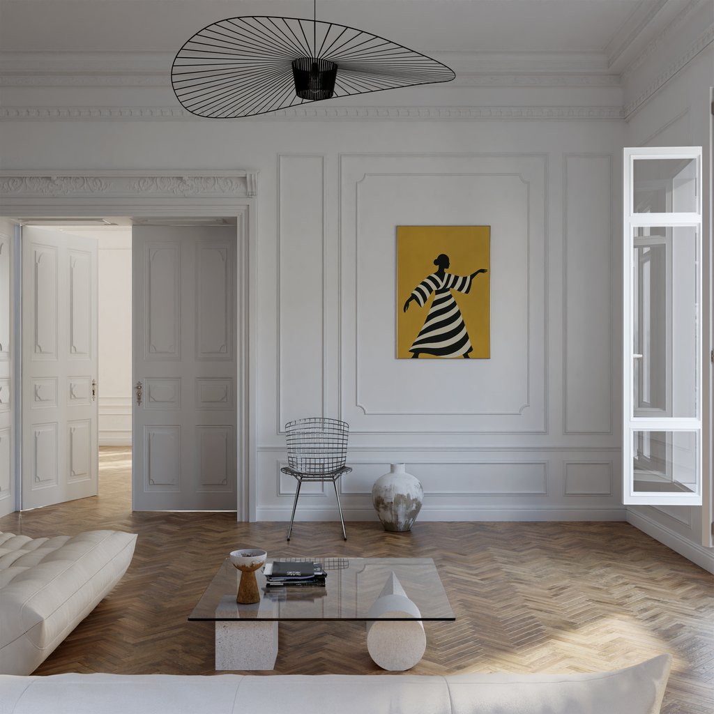 Yellow Minimalist Portrait Gallery Print