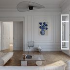 Minimalist Blue Flowers Print