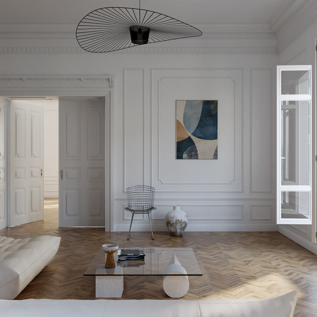 Blue Navy Shapes No.2 Print