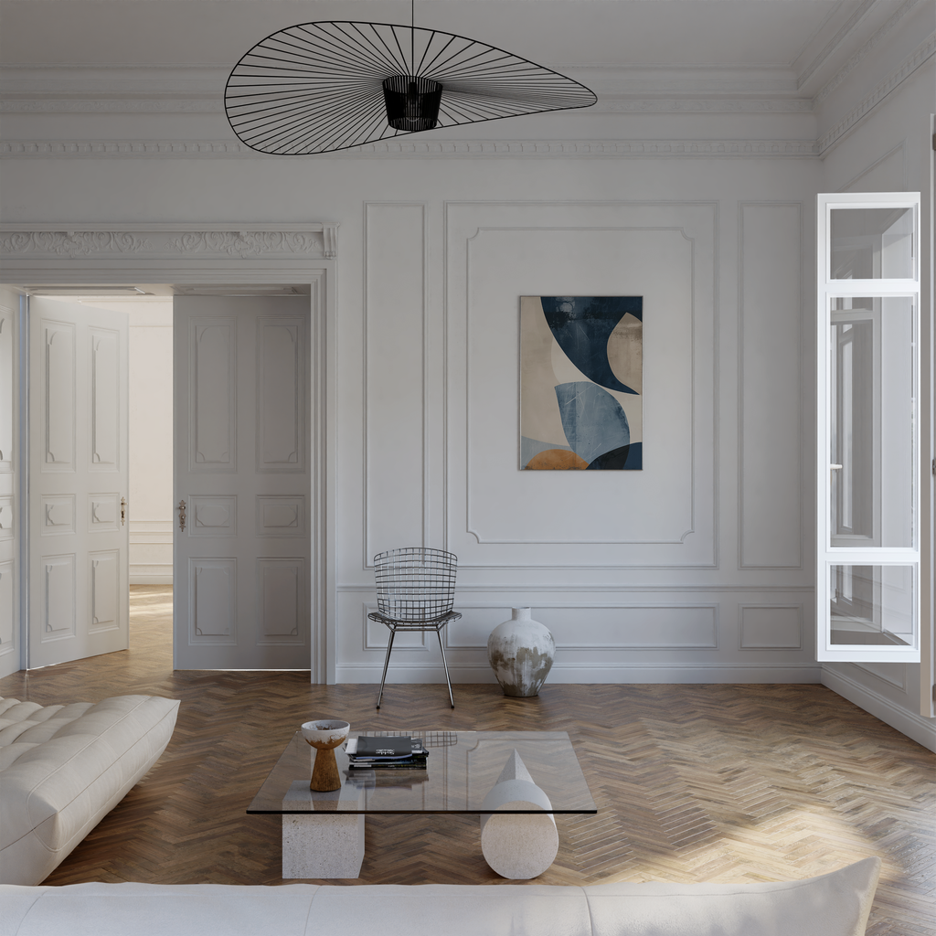 Blue Navy Shapes No.1 Print