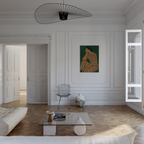 Green Calm Abstract Woman Print