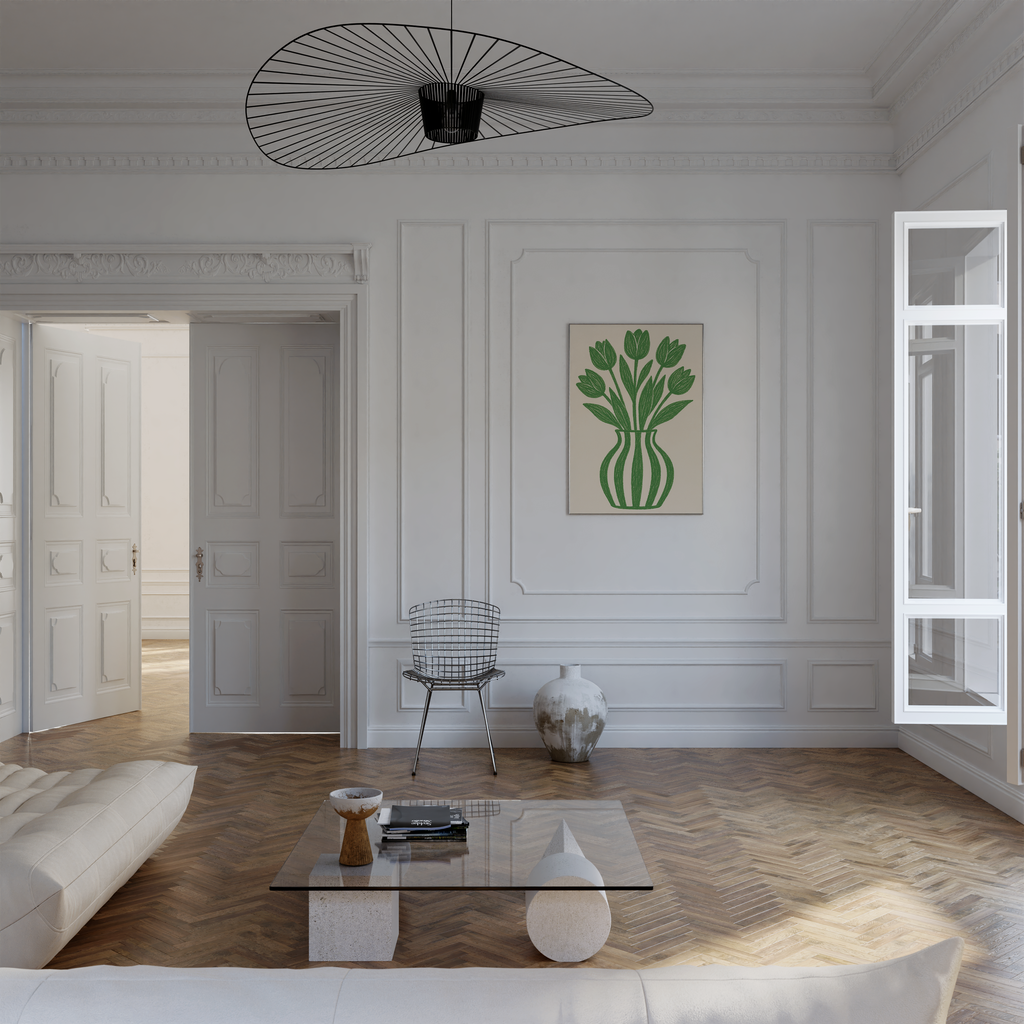 Scandinavian Green Vase Print