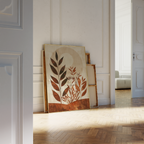 Flower Terracotta Sun Botanical Print