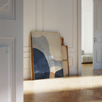 Blue Navy Shapes No.3 Print