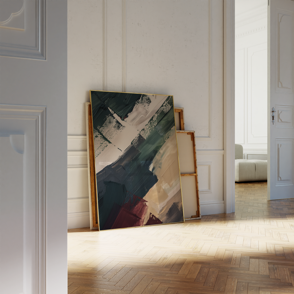 Scandinavian Burgundy Minimalist Print