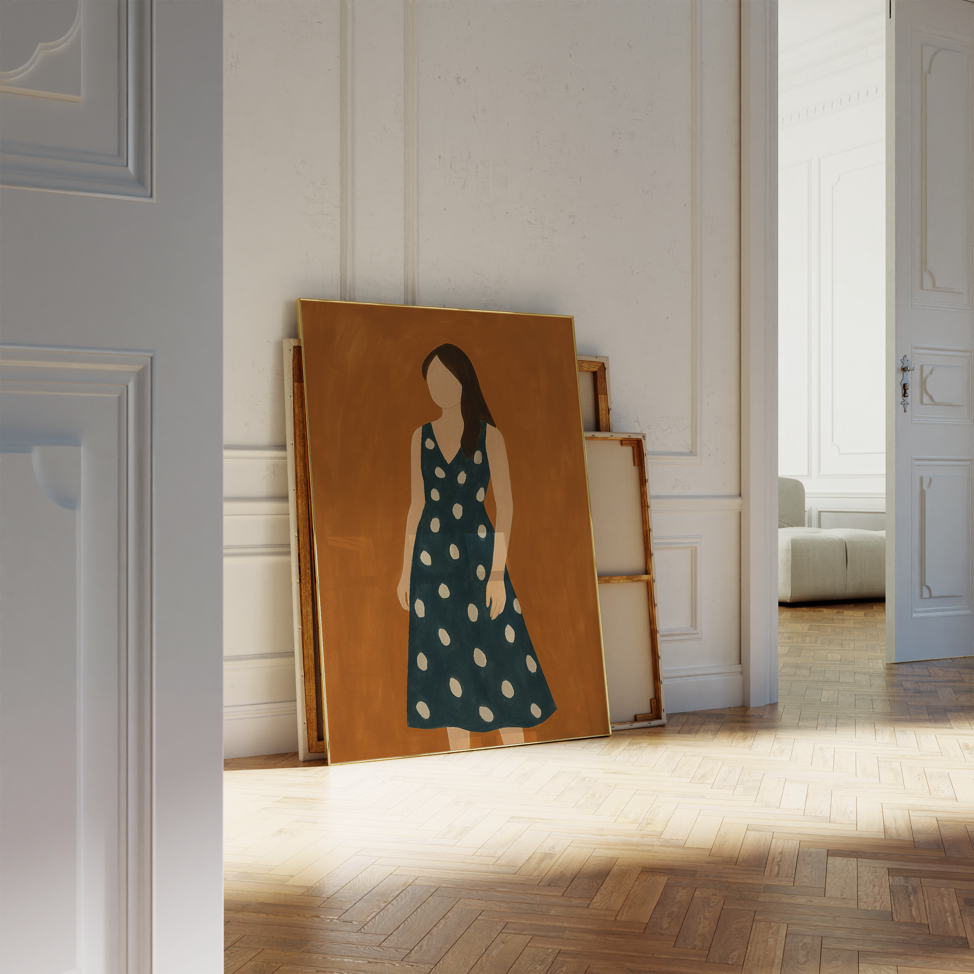 Calm Modern Abstract Woman Print