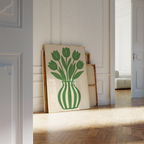 Scandinavian Green Vase Print