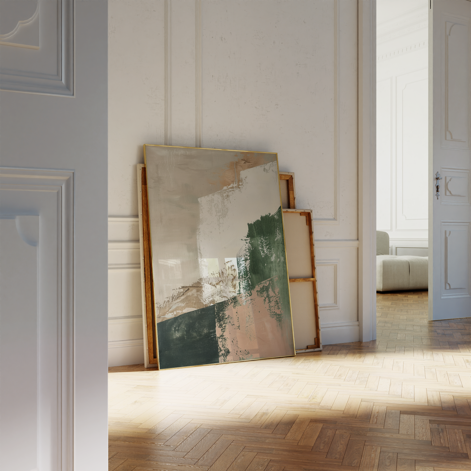 Modern Green Beige Earthy No.1 Print