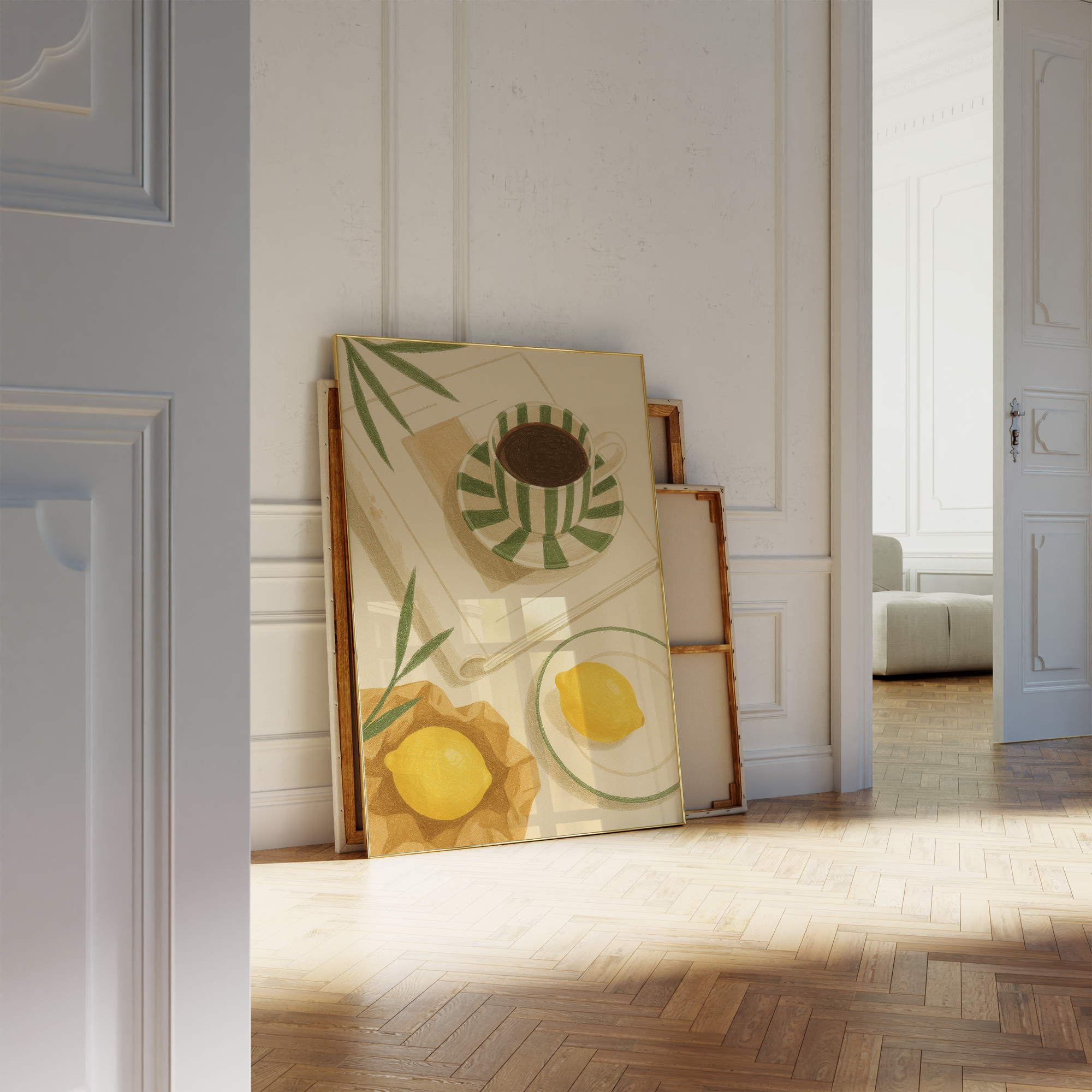 Scandinavian Coffee & Lemon Print