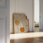 Botanical Orange Line Illustration Print