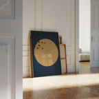 Japandi Blue Moon Print