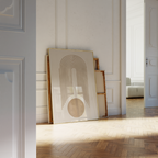 Neutral Line Abstract Art Print