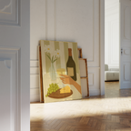 Cozy Wine and Cheese Print