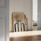 Arch & Sun Tree Silhouette Print