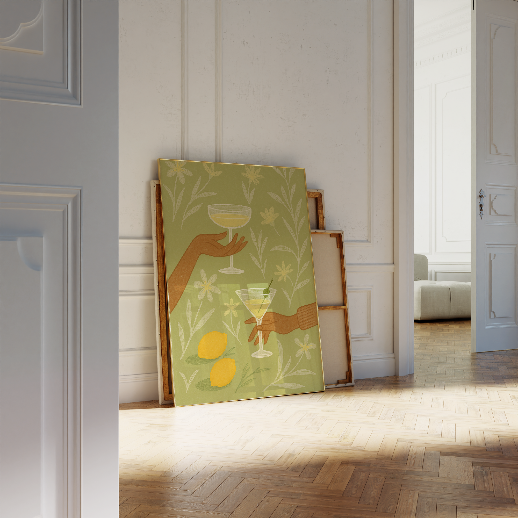 Lemon Cocktail Celebration Print