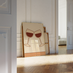 Minimalist Wine Cheers Print