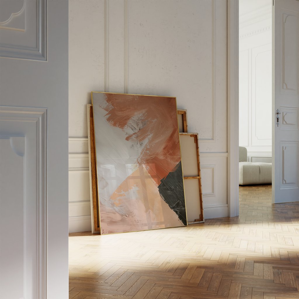 Brush Texture Warm Tones Print