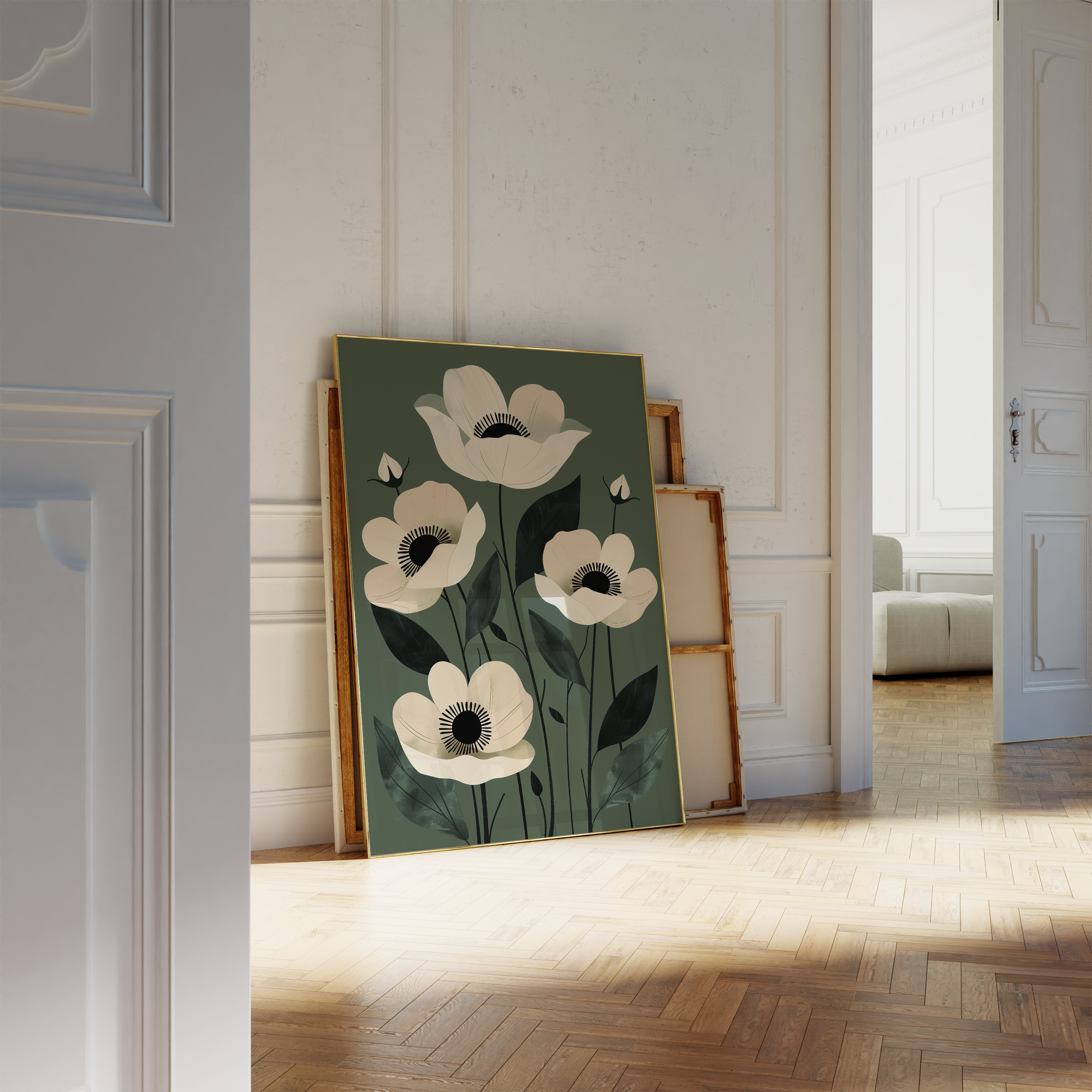 Cream Blossom Elegance Print