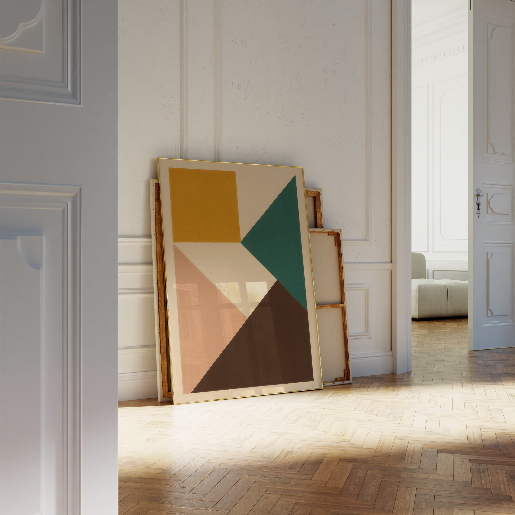 Geometric Balance Shapes Print