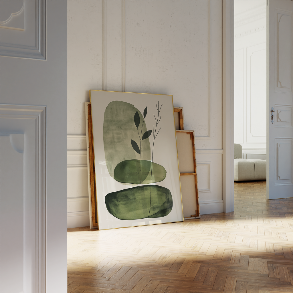 Soft Green Composition Print