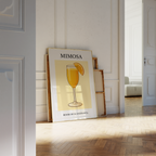Retro Mimosa Cocktail Print