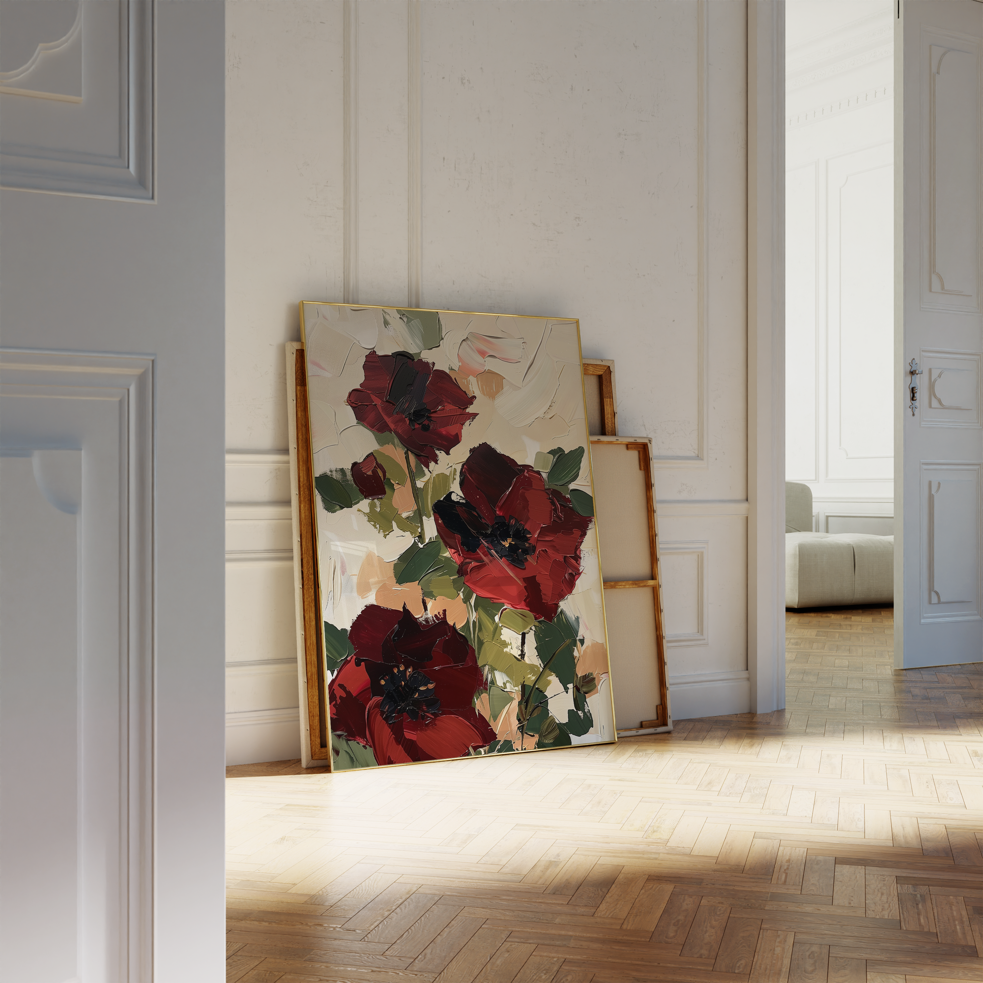 Vibrant Red Blooms Print