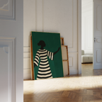 Green Minimalist Portrait Gallery Print