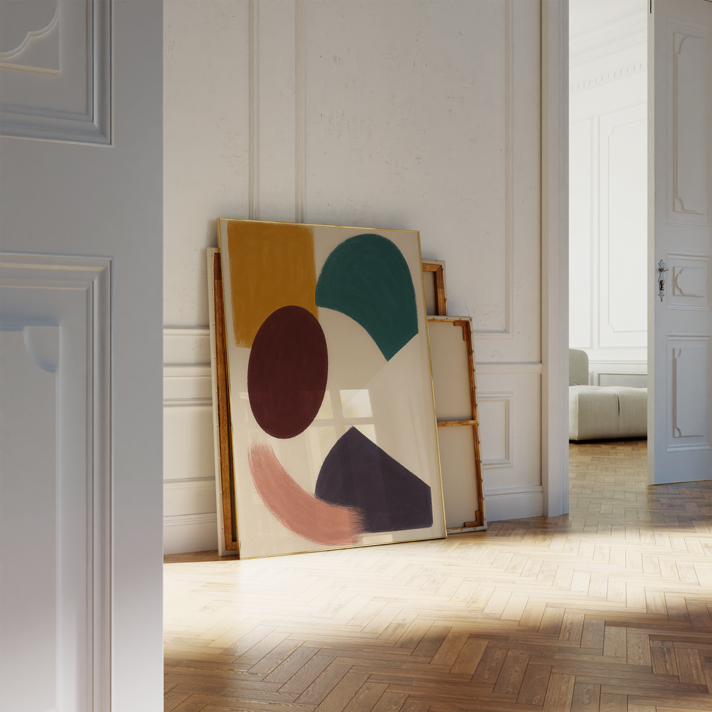 Geometric Color Harmony Print