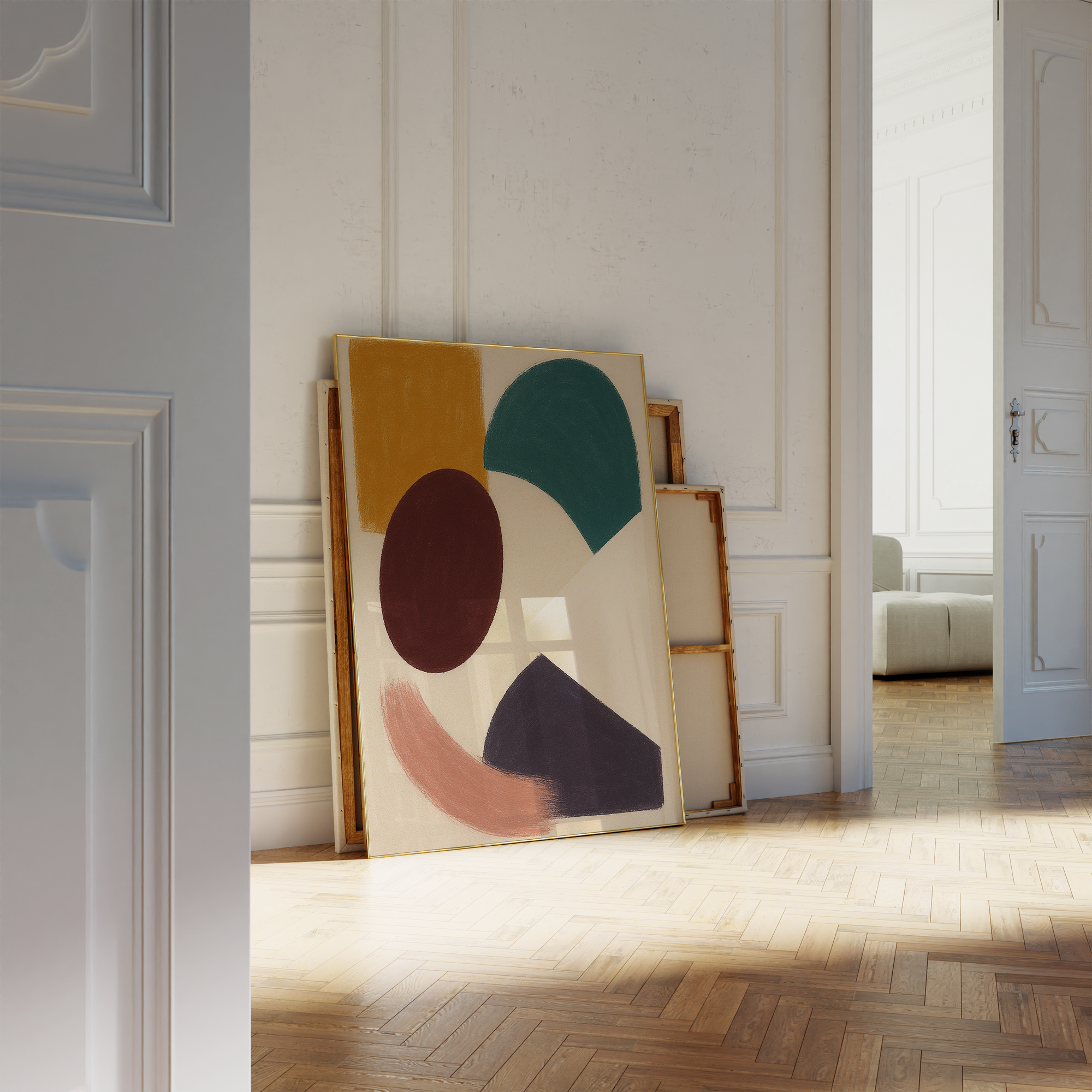 Geometric Color Harmony Print