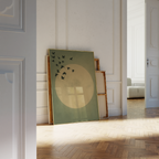 Japandi Green Tones Artwork Print