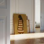 Golden Minimalist Portrait Print