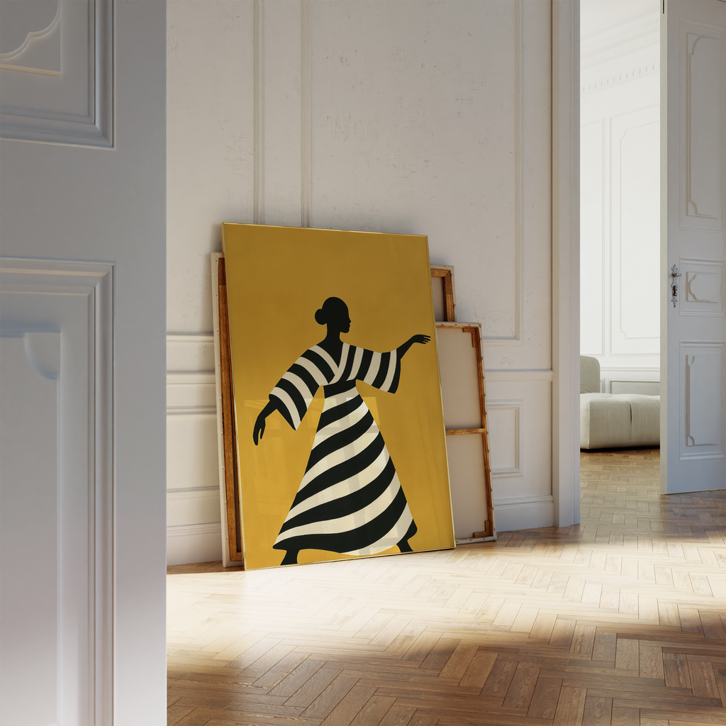 Yellow Minimalist Portrait Gallery Print