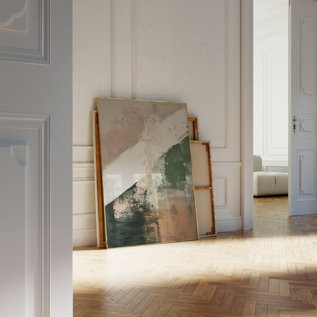 Modern Green Beige Earthy No.2 Print