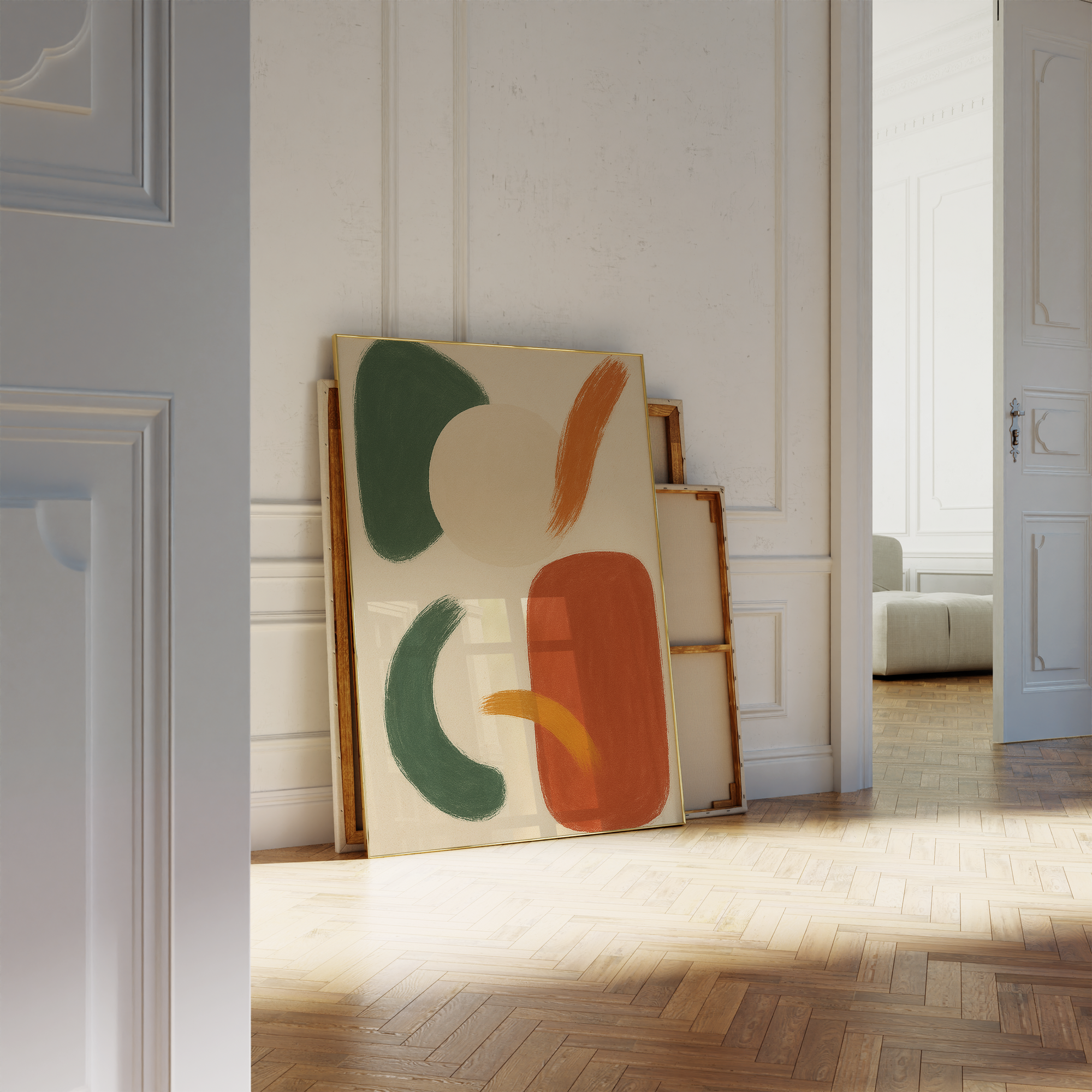 Geometric Color Harmony Print