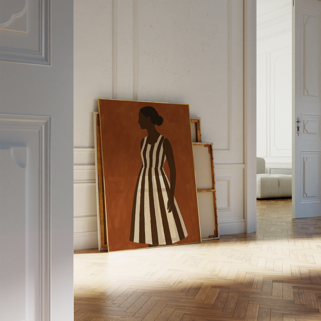 Minimalist Terracotta Portrait Print