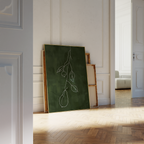 Minimalist Green Fruit Line Print