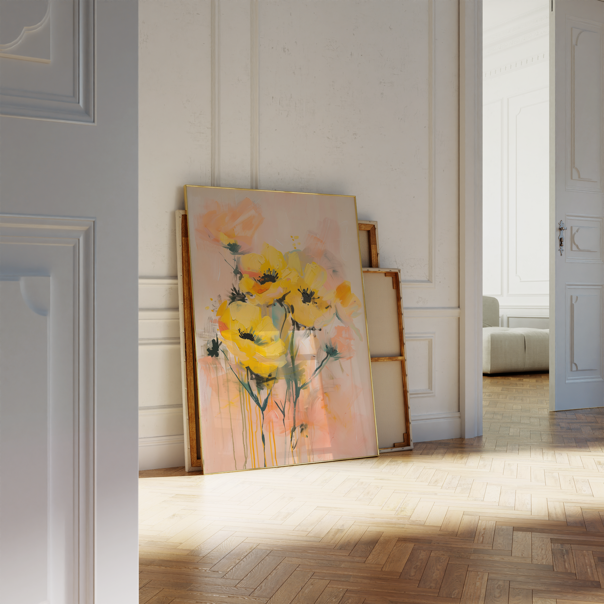 Golden Bloom Harmony Print