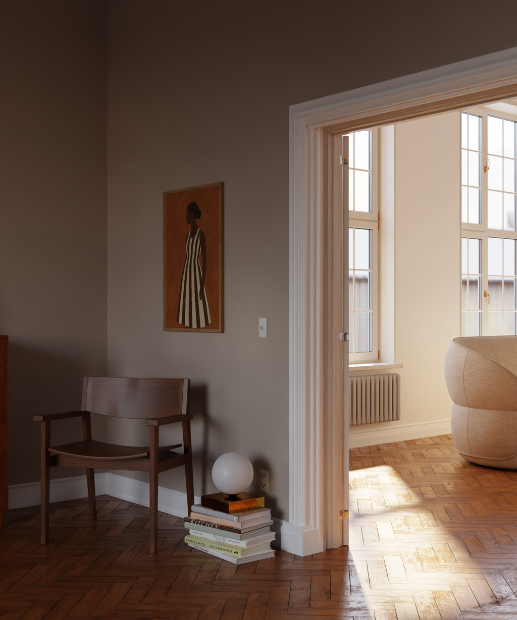 Minimalist Terracotta Portrait Print