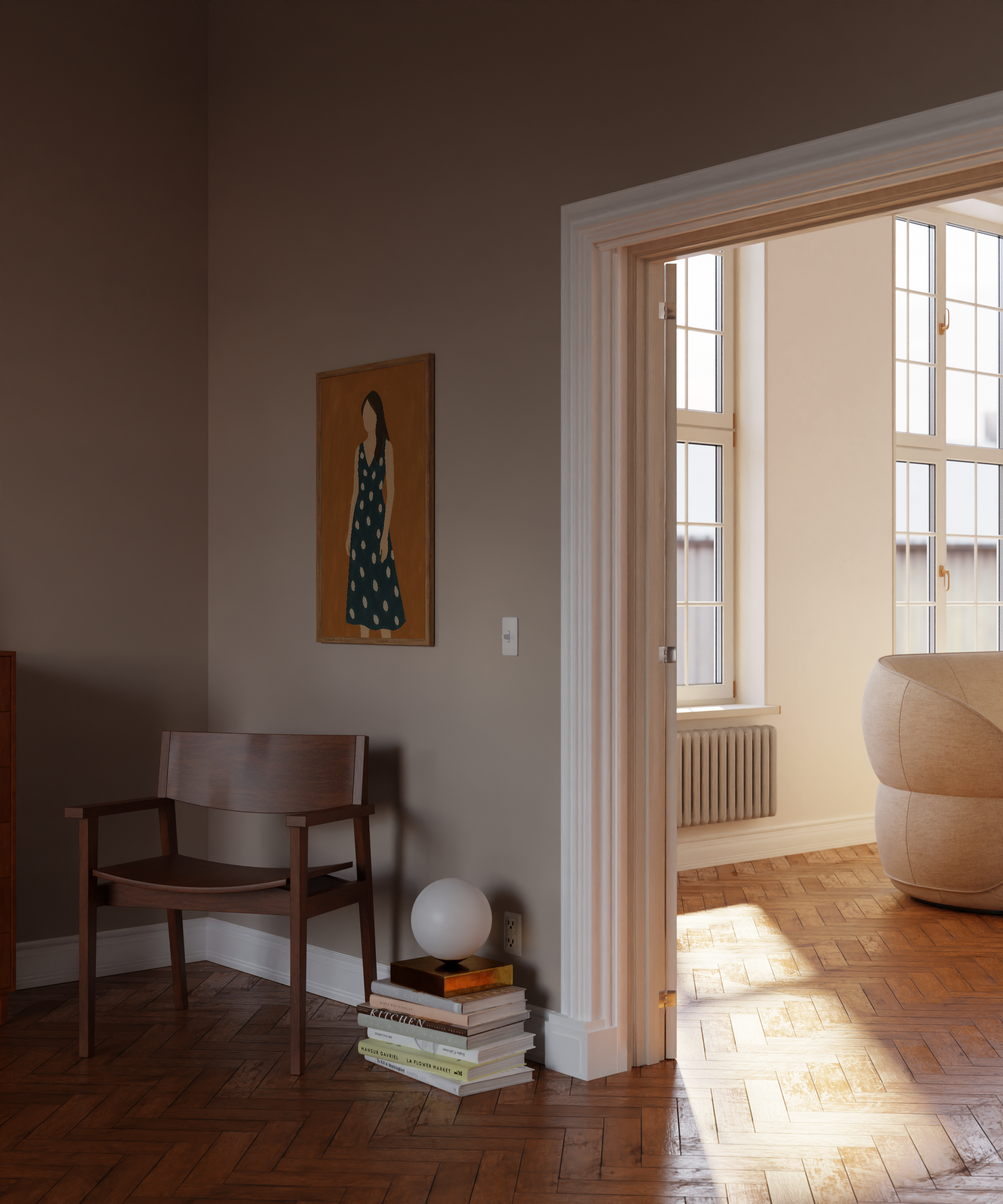 Calm Modern Abstract Woman Print